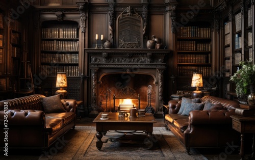 Elegance in a Dark Wood English Library