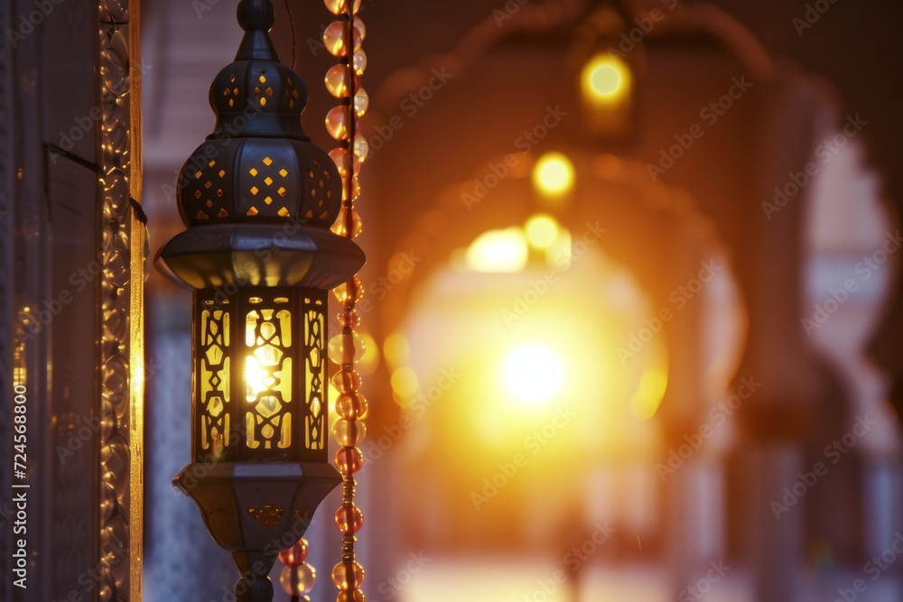 decorative lantern with beads decorative lantern with beads