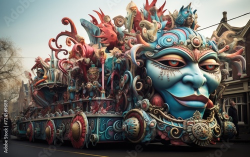 Parade Spectacle with Elaborate Floats