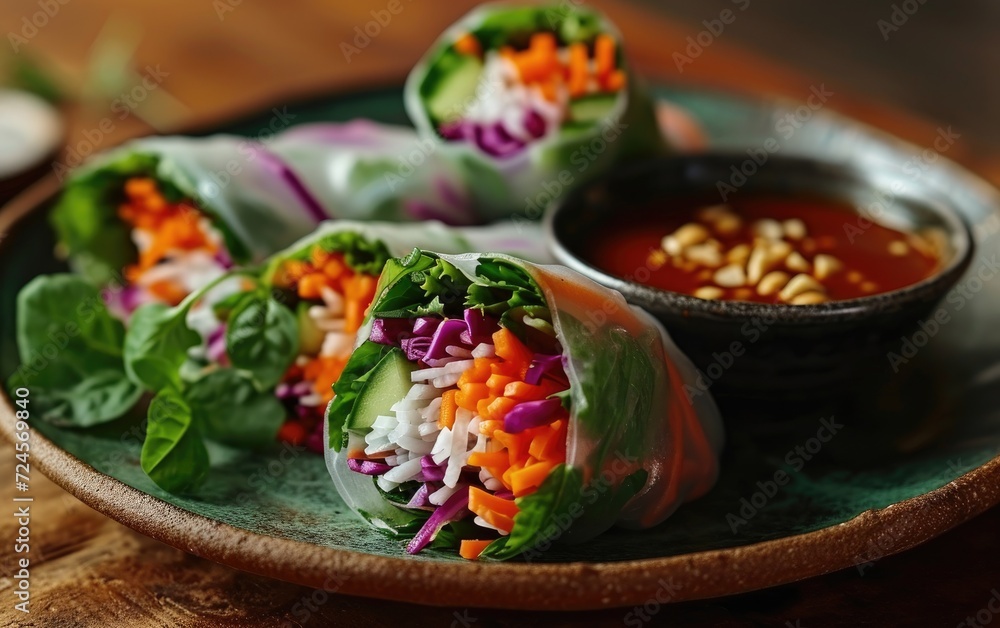 Vibrant Spring Rolls Delight