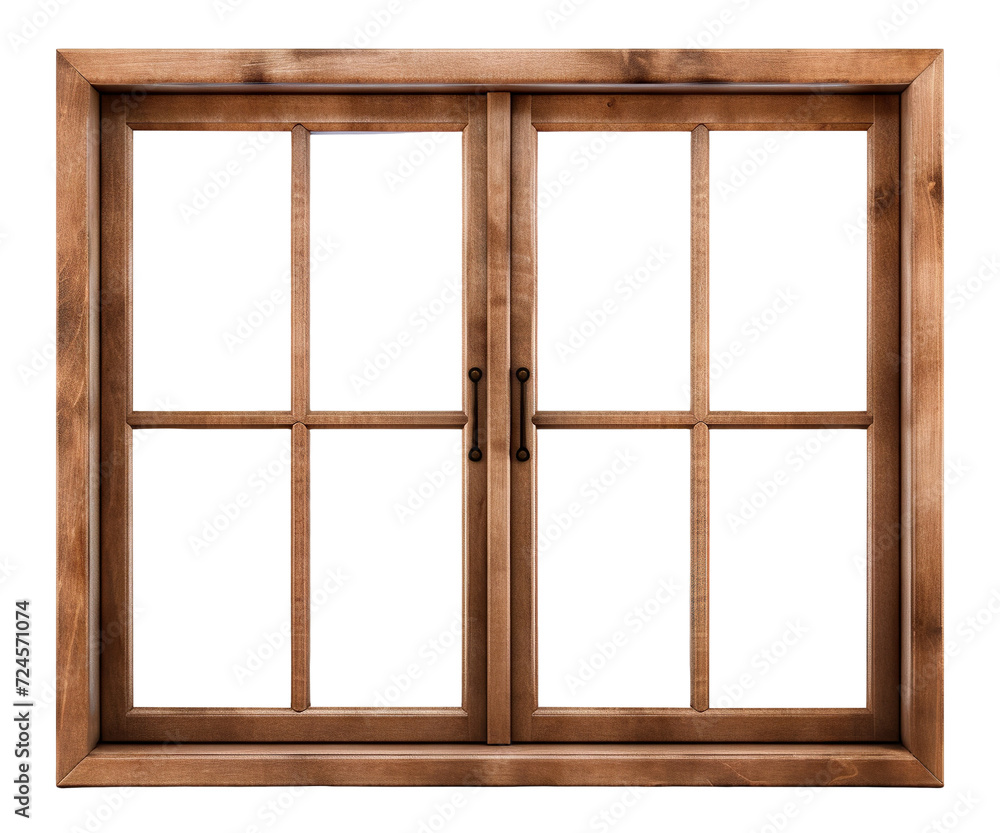 Wooden window, cut out Wooden window, cut out