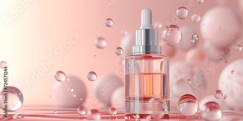 Collagen serum and vitamin hyaluronic skin care product