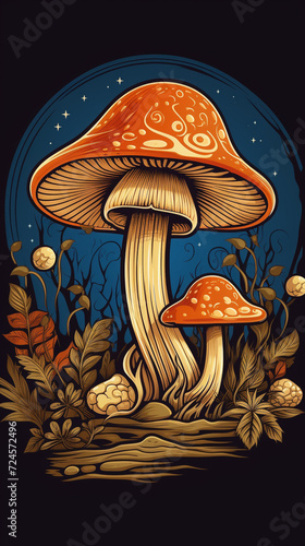 Fantasy Fungi: A Colorful Mushroom Dream