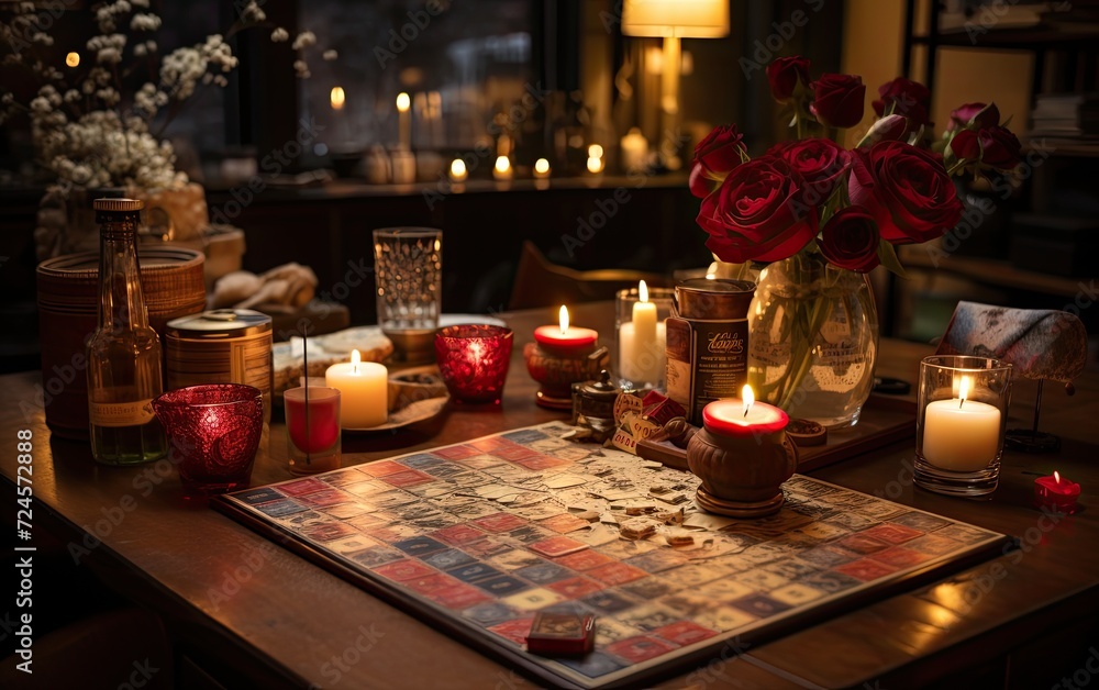 Cozy Valentine Night by the Fire