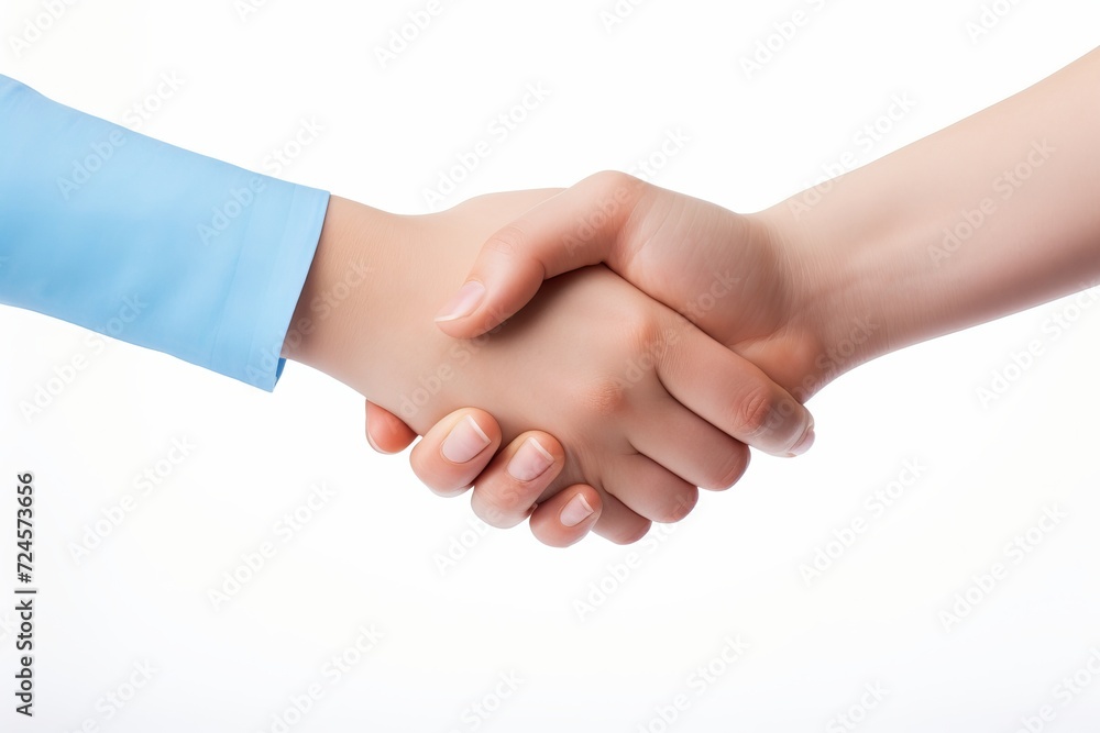 Businesspeople shaking hands in agreement with copy space for text, business handshake concept Businesspeople shaking hands in agreement with copy space for text, business handshake concept