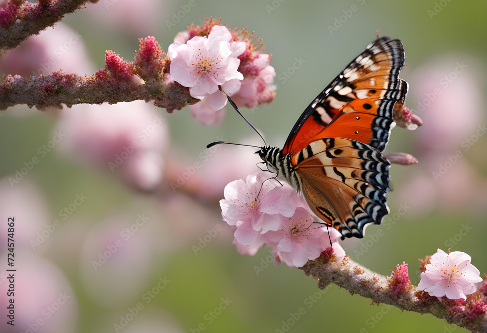 Obraz premium monarch butterfly on flower