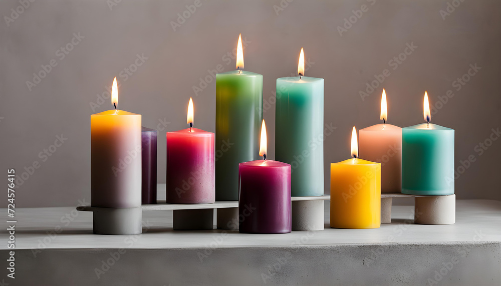 burning candles on a dark background burning candles on a dark background