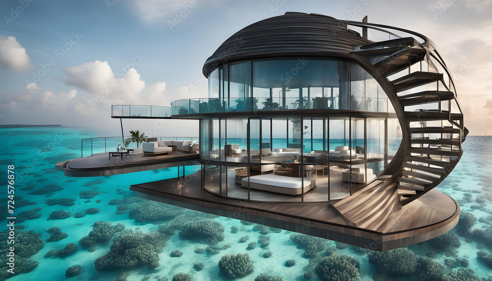 Obraz premium lighthouse in the ocean