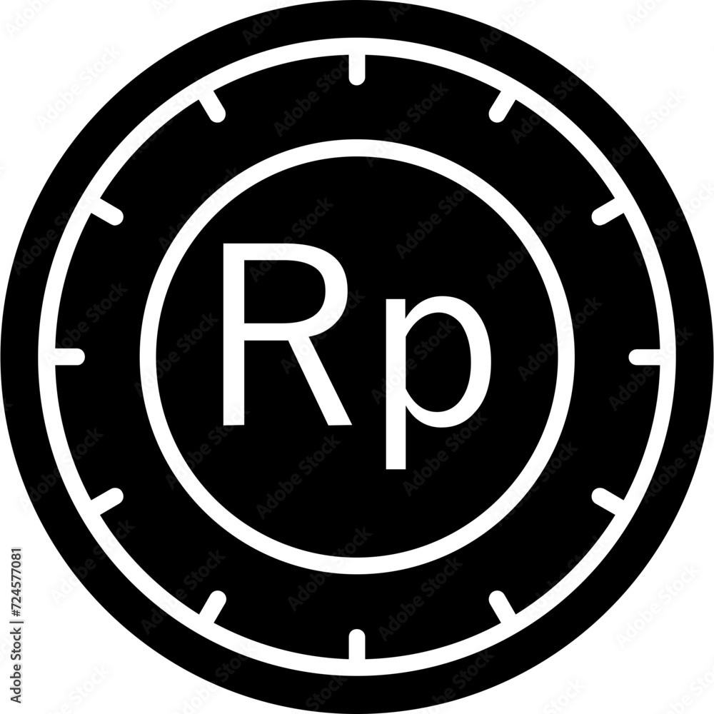 Indonesia Rupiah Coin Icon Indonesia Rupiah Coin Icon