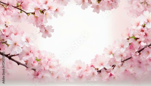 Peach Blossom wallpaper  empty space in the middle  dreamy look