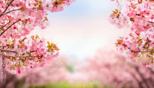 Peach Blossom wallpaper, empty space in the middle, dreamy look