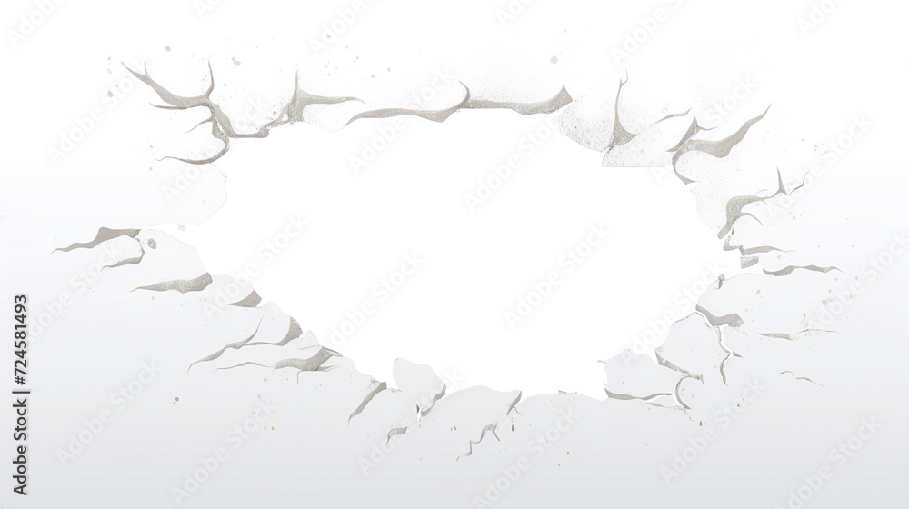 Cracked white wall with space for your text