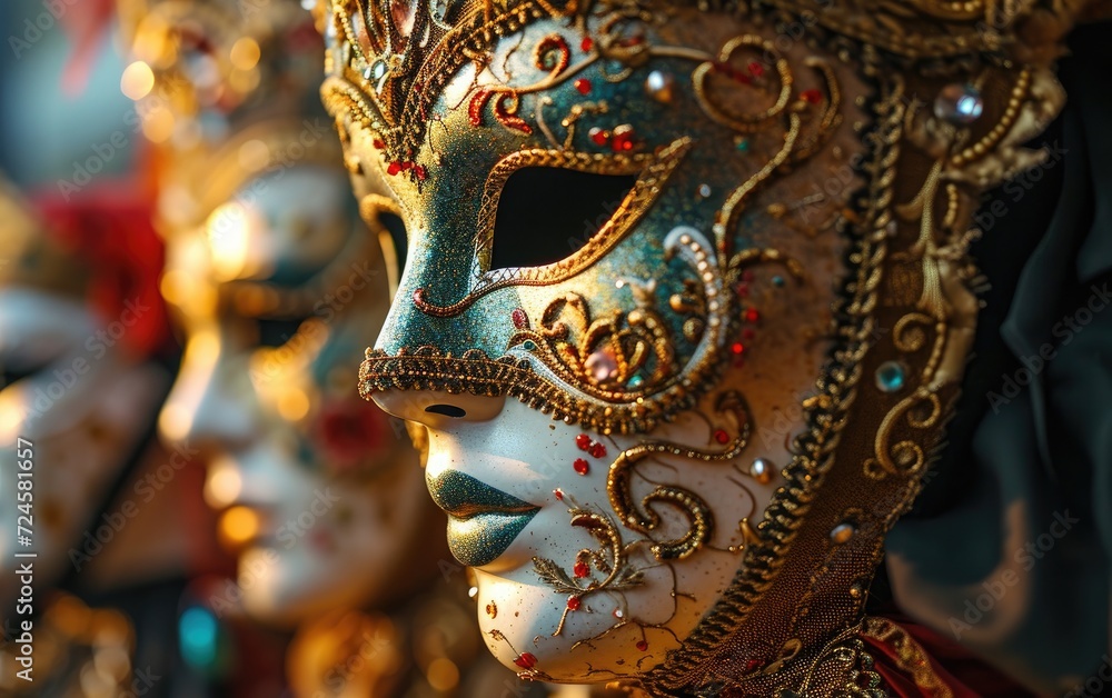 Elegance Carnival Display of Festive Masks