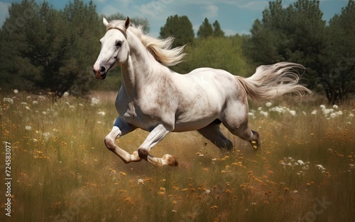 Elegant Horse in Meadow