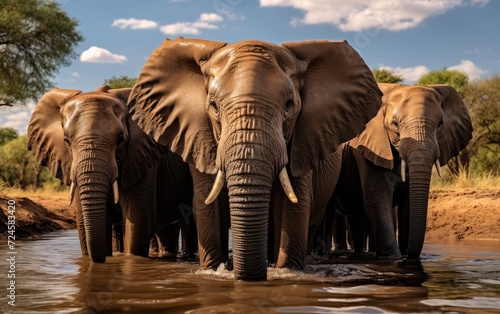 Majestic Elephants in Harmony