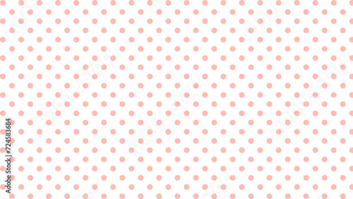 Pink polka dots in the white background