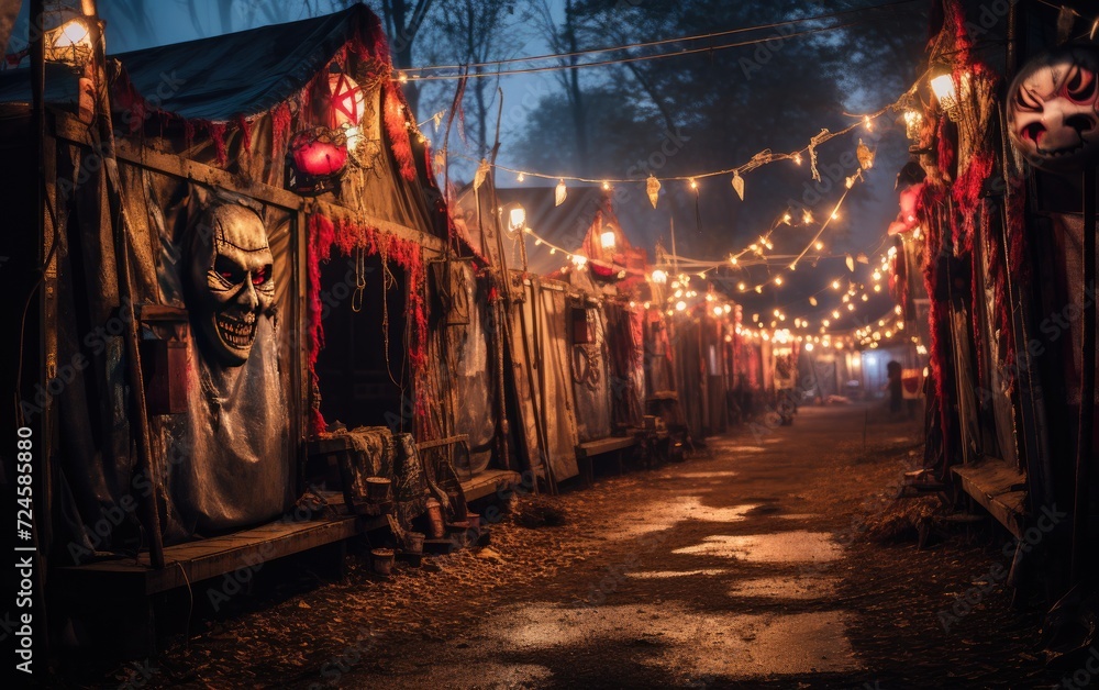 Energetic Haunted House at the Carnival