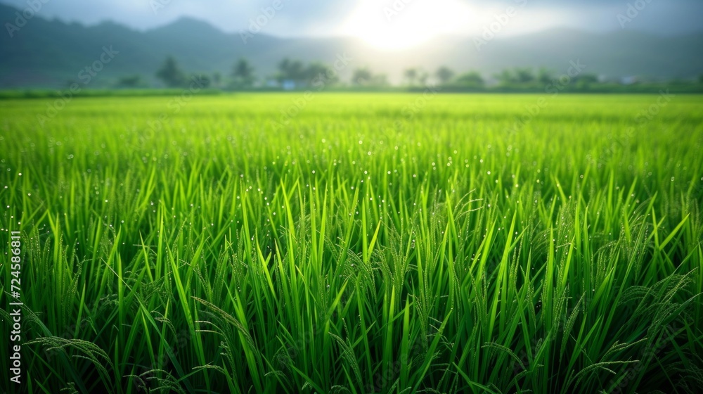 Beautiful photo of rice fields for background Beautiful photo of rice fields for background