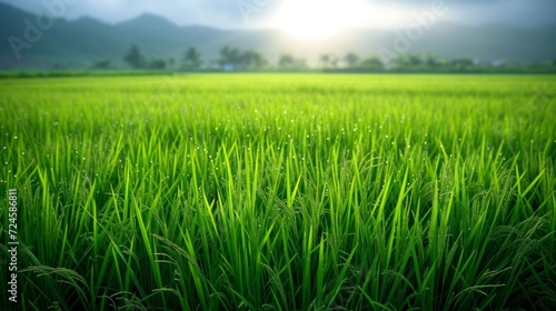 Beautiful photo of rice fields for background