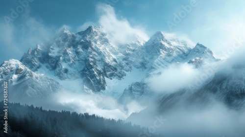 Beautiful photo of mountains for background