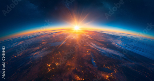 The Sun Rising Over the Horizon of the Earth © mattegg