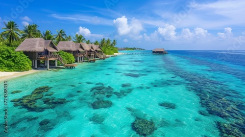 Beautiful photo of the Maldives for background © olegganko