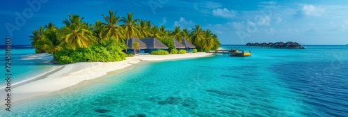 Beautiful photo of the Maldives for background
