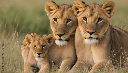 lion and lioness in serengeti