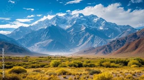 Beautiful photo of mountains for background