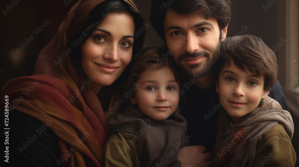 Fototapeta premium parents and children
