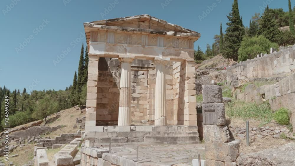 Ruined building at Delphi Temple, Athens, Attiki, Greece. Ruined building at Delphi Temple, Athens, Attiki, Greece.