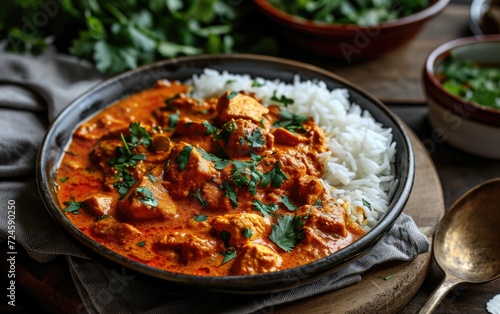 Exquisite Chicken Tikka Masala with Fragrant Basmati