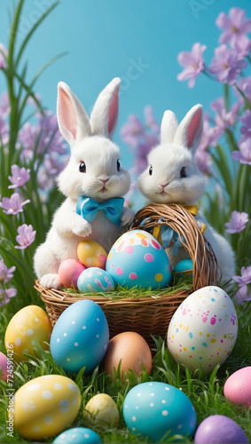 free ilustrasi happy easter day theme 20