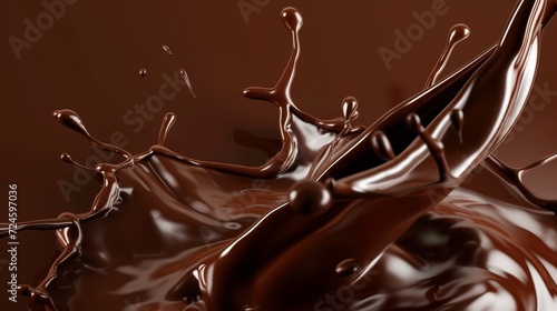 Rich Chocolate Splash Close-up