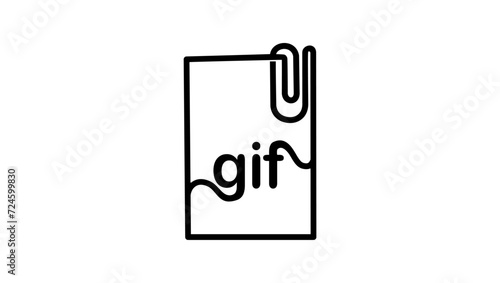 Attached gif file, black isolated silhouette