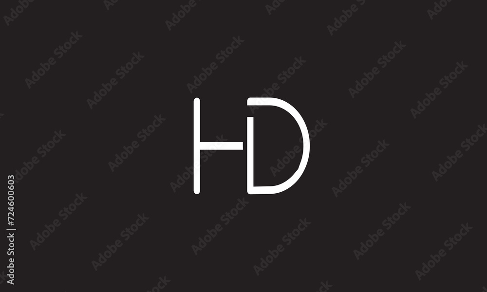 HD, DH , D , H , Abstract Letters Logo Monogram HD, DH , D , H , Abstract Letters Logo Monogram