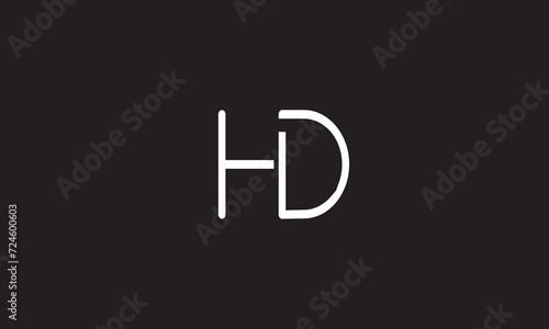 HD, DH , D , H , Abstract Letters Logo Monogram	