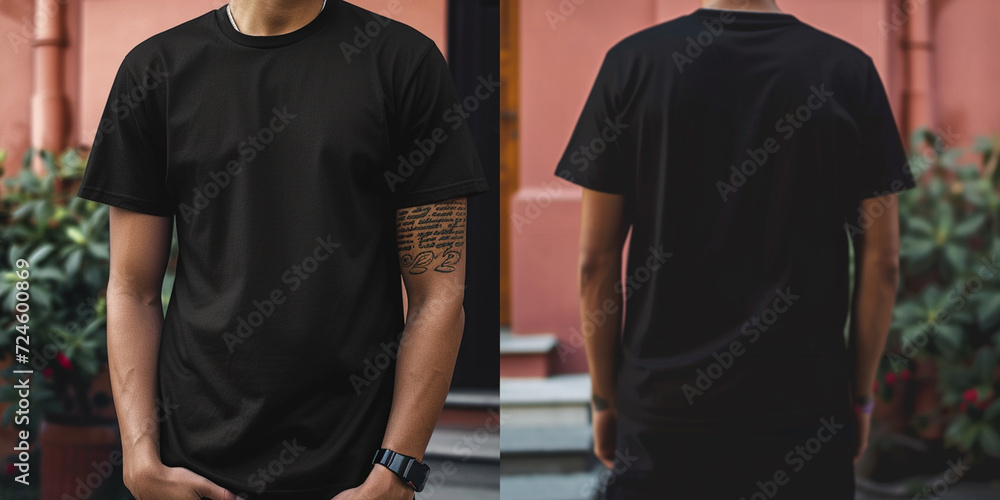  Elevate your wardrobe with our versatile black men's t-shirt.