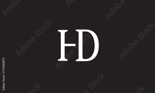 HD, DH , D , H , Abstract Letters Logo Monogram	
