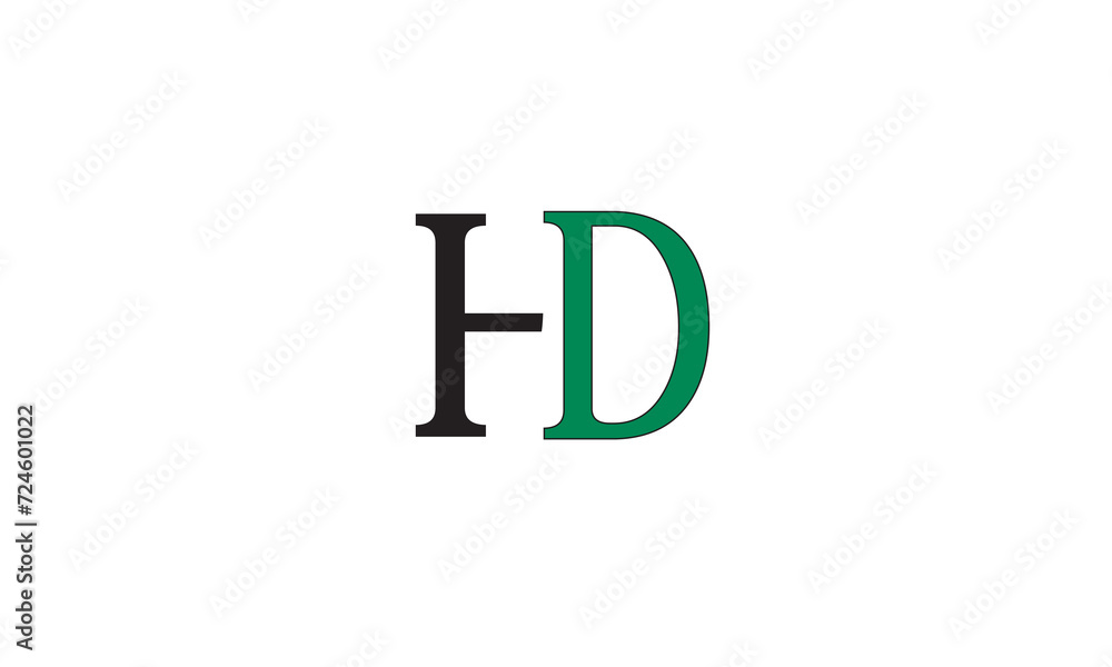 HD, DH , D , H , Abstract Letters Logo Monogram HD, DH , D , H , Abstract Letters Logo Monogram