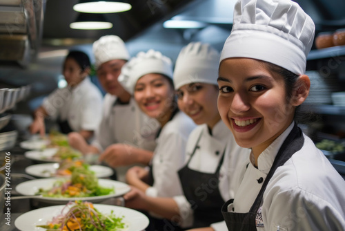 A dynamic team of young chefs showcase their culinary skills and contagious smiles