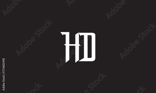 HD, DH , D , H , Abstract Letters Logo Monogram 