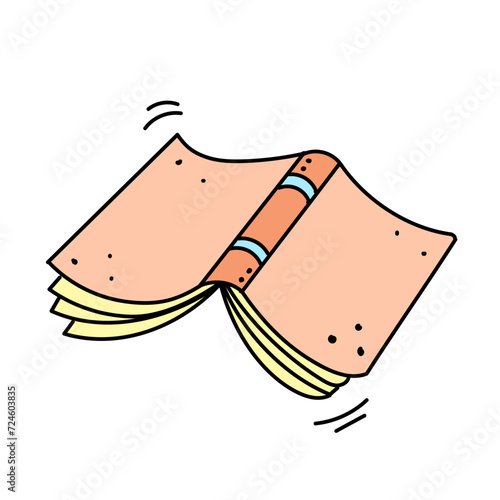 planète saturne doodle mignon violet et noir