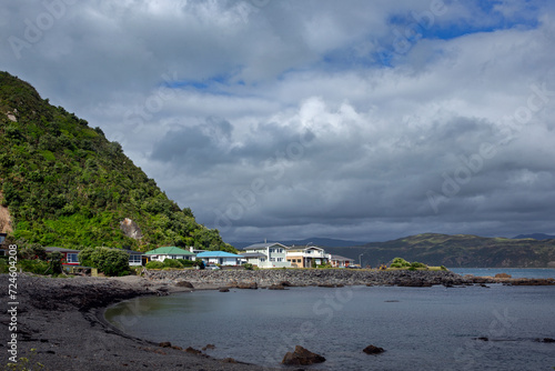 Sorching Bay Beach. Wellington New Zealand photo