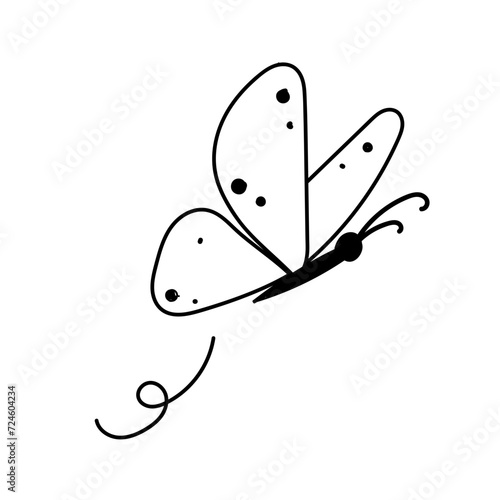 cendrier avec une cigarette doodle mignon noir