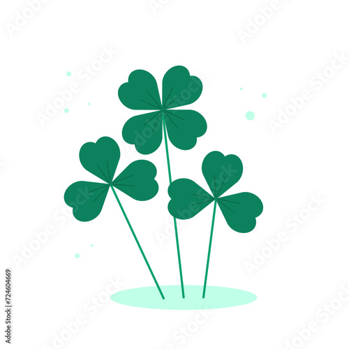 trèfles à trois et quatre feuilles géométriques