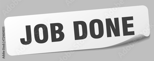 job done sticker. job done label