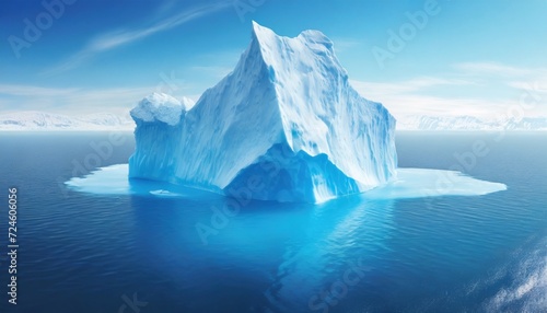 illustration of the iceberg in the sea