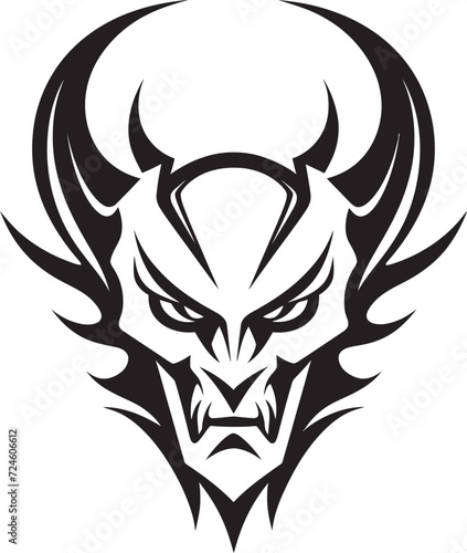 Hydras Might Vector Icon, Unyielding Power Krakens Grip Black Logo, Depths of Mystery