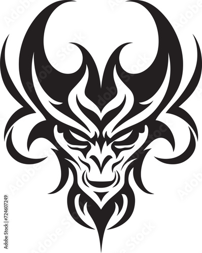 Ebon Enigma Black Devilhead Logo Sinister Shadow Devilhead Tattoo Symbol © BABBAN
